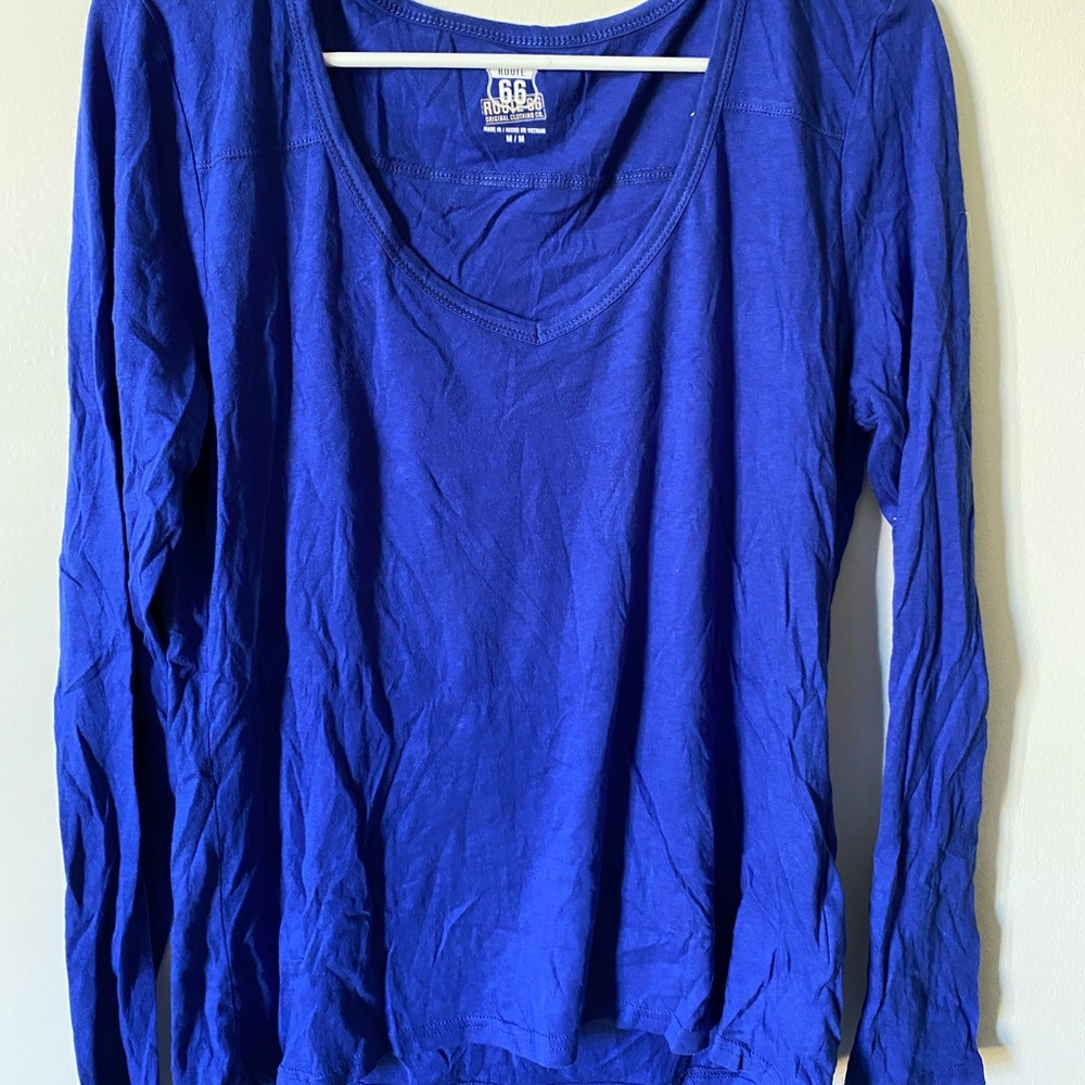 Deep V long sleeve top